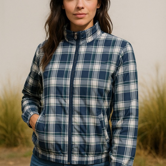 Tory Sport Jackets & Blazers - Tory Sport Women’s Preppy Plaid Lightweight SportyWindbreaker Jacket Size M